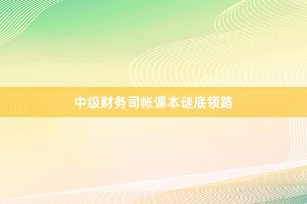 中级财务司帐课本谜底领路
